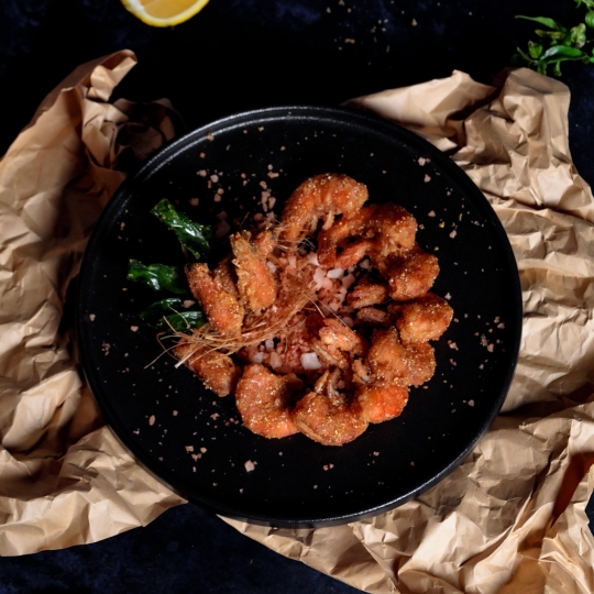 소금 구운 새우 / Roasted Salted Shrimp
